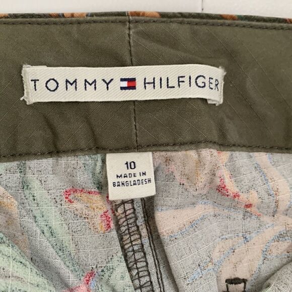 Tommy Hilfiger Cotton Multicolor Hawaiian Flowers Print Capri Size 10 - Picture 11 of 11